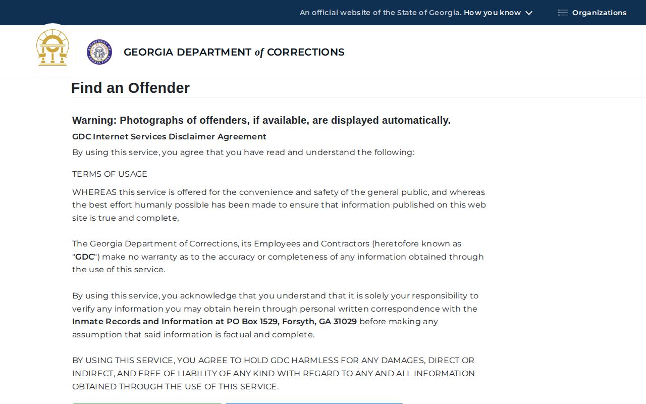 GDC offender search for Wilkinson County released inmates